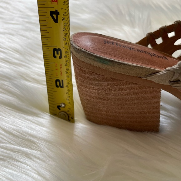 Jeffrey Campbell Favela Woven Mules Pointed Toe In Tan Size 8.5 - Picture 13 of 14